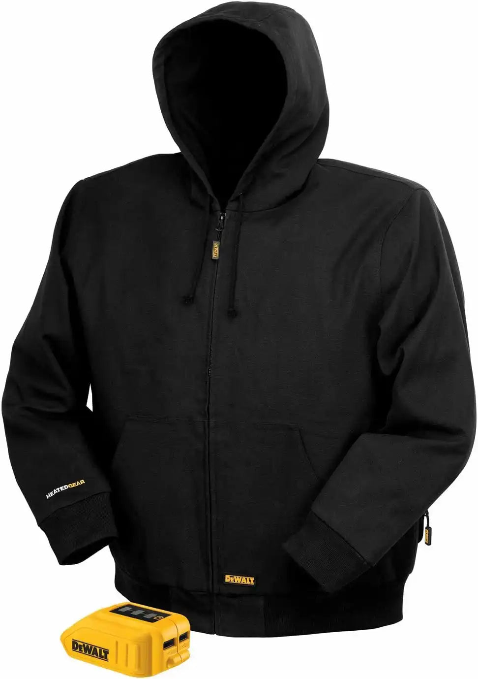 DEWALT DCHJ061B-L 20V/12V MAX Hooded Heated Jacket and Adaptor, Large