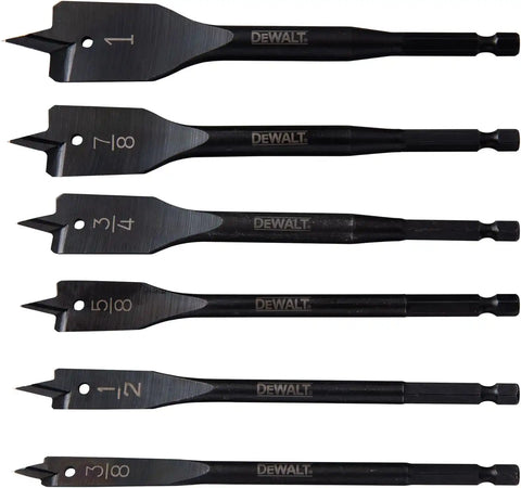 DEWALT Drill Bit, Spade, 6-Piece (DW1587)
