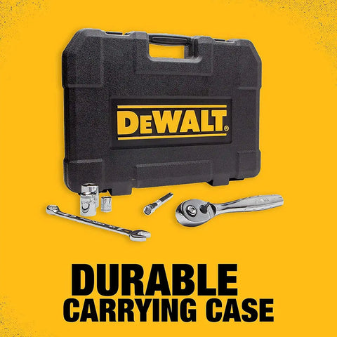 DEWALT 3/8" & 1/4" Drive Socket Set, 61-Piece 6-Point SAE & Metric (DWMT19257)