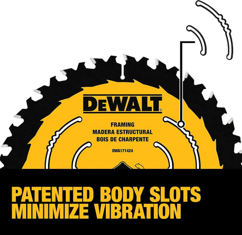DEWALT Circular Saw Blade, 7 1/4 Inch, 24 Tooth, Wood Cutting (DWA171424B10), 10 Count (Pack of 1)