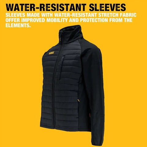 DEWALT Men's Hybrid, Lightweight, Water Resistant, Insulated Work Jacket