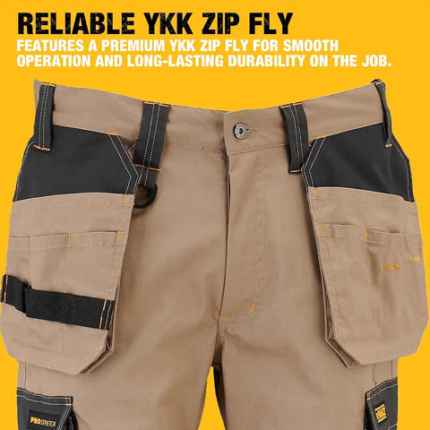 DEWALT Barstow Men's Pro-Stretch, Water Resistant, Slim Fit, Holster Pocket, Utility Work Pants