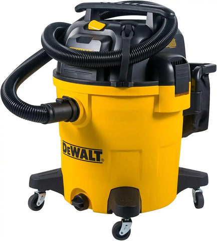 DEWALT 12 Gallon Poly Wet/Dry Vac, 5.5 HP Shop Vacuum Wet Vacuum Cleaner for Workshop, Jobsite, Commericial Area, Large Pick-Up Capacity, Yellow,DXV12P