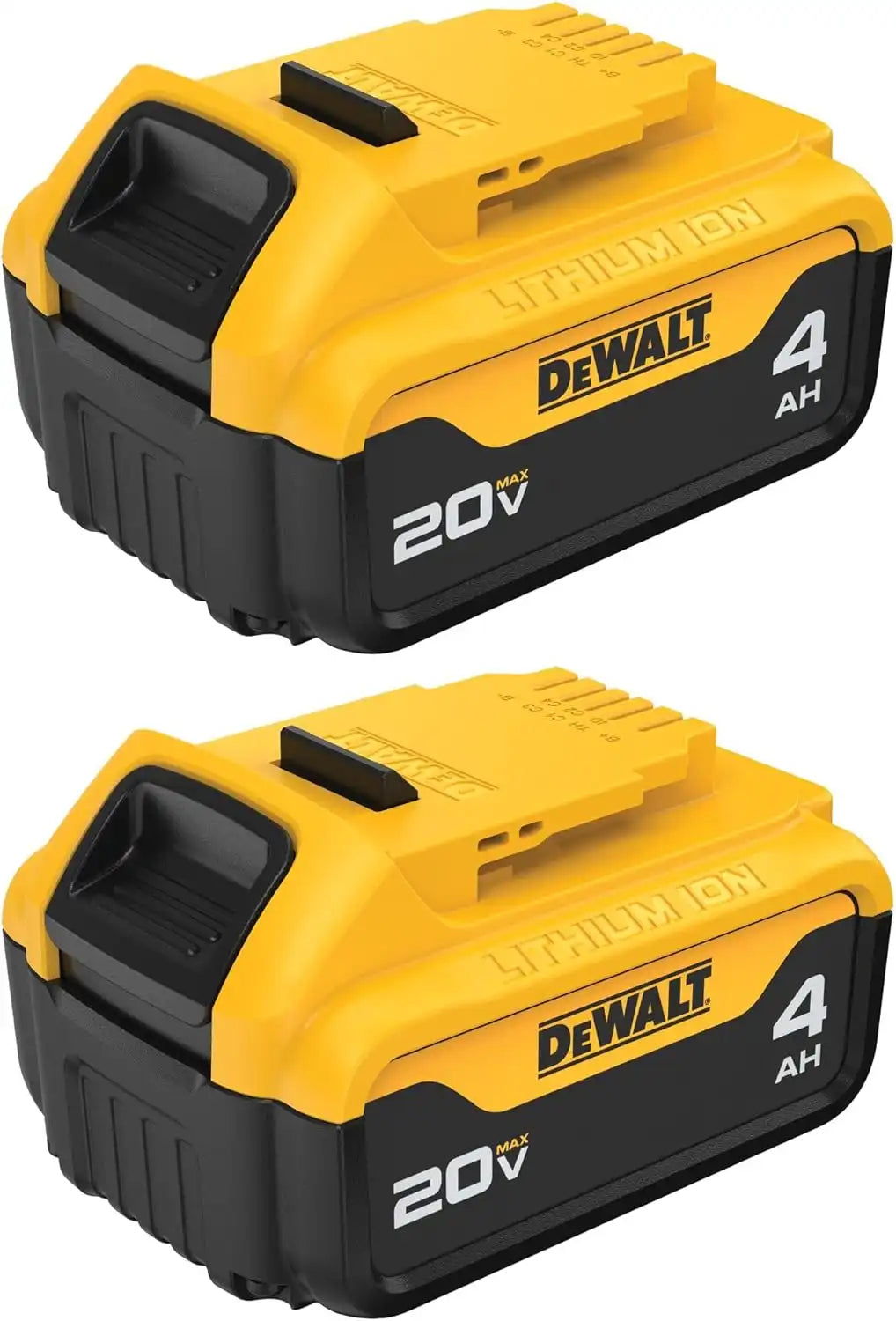 DEWALT 20V MAX* XR Battery, 4.0-Ah, 2-Pack (DCB204-2), Black