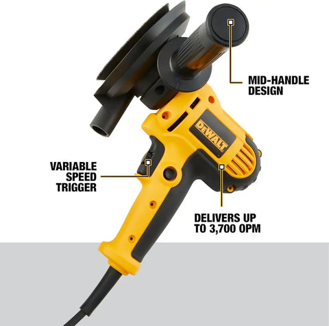 DEWALT Rotary Sander, Variable Speed, Dust Shroud, 5-Inch (DWE6401DS)