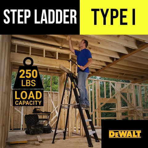 DeWalt Type I 250lb Rated FG Stepladder 8' DXL3110-08