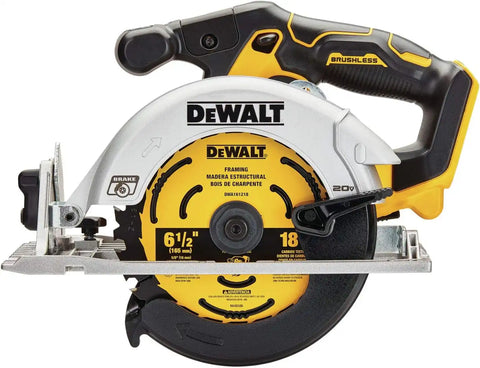 DEWALT 20V MAX Battery Starter Kit with 2 Batteries, 5.0Ah (DCB205-2CK) 20V MAX* Circular Saw, 6-1/2-Inch, Cordless, Tool Only (DCS565B)