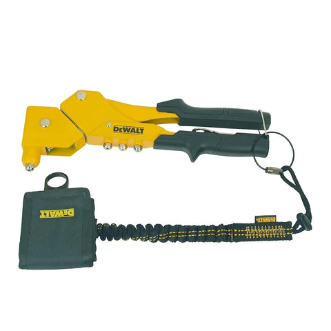 DEWALT Wristband Tool Anchor with Lanyard, Black/Yellow