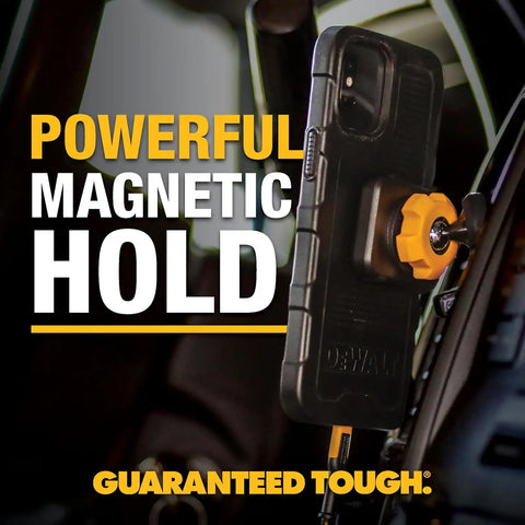DEWALT Heavy Duty Strong Magnetic for iPhone 14 Pro Case Fits MagSafe, Drop Resistant Impact Protective Back Cover, Shockproof Slim Fit for iPhone 14 Pro Phone Case, Matte Black