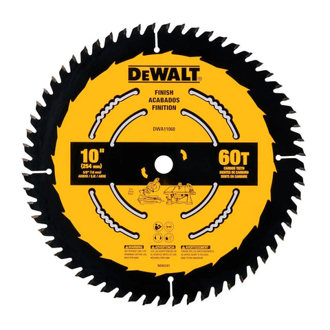 DEWALT Table Saw Blade, 10 in, 60 Tooth, Fine Finish, Ultra Sharp Carbide (DWA11060)
