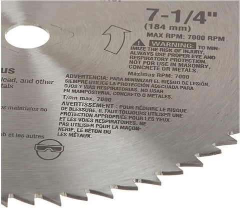 DEWALT Circular Saw Blade, 7 1/4 Inch, 68 Tooth, Metal Cutting (DW3329)