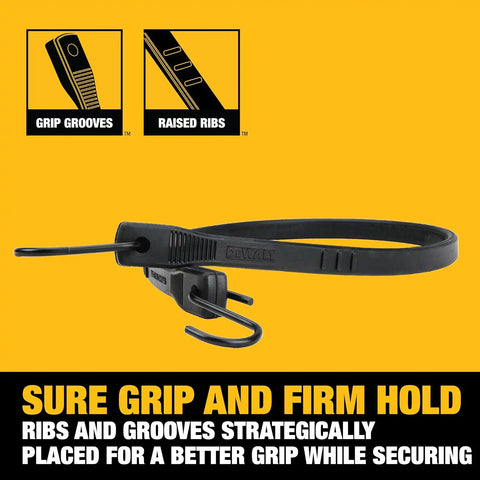 DEWALT DXBC3001031 Black 31" Rubber Tarp Straps, 10 Pack