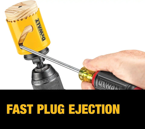 DEWALT Hole Saw Kit, 14-Piece, Includes 2 Quick Change Mandrels and Pilot Point Bits (D180005)