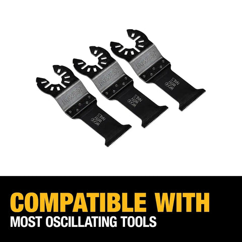 DEWALT 1-1/4 In, Titanium Oscillating Tool Blade For Wood with Nails, 3 Pack, (DWA4203-3)