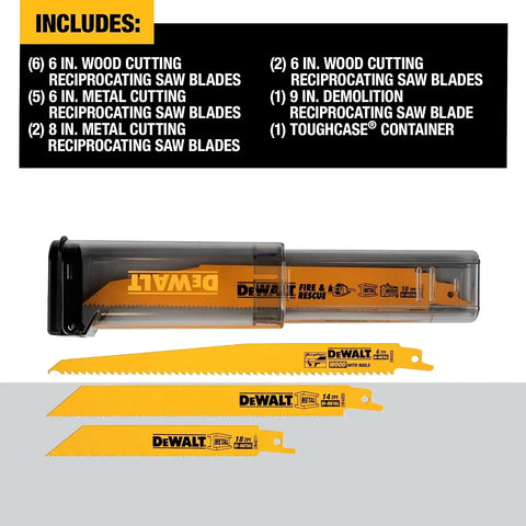 DEWALT Bi-Metal Reciprocating Saw Blade Multi TPI (16 Pack) (DW4899C)