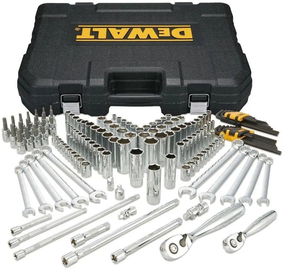 DEWALT Socket Set, 1/4-inch & 3/8-inch Drive, Standard and Metric, 156-Piece (DWMT72164)