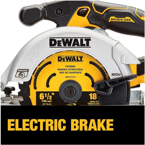 DEWALT 20V MAX* 6-1/2 in. Brushless Cordless Circular Saw, Tool Only (DCS565B)