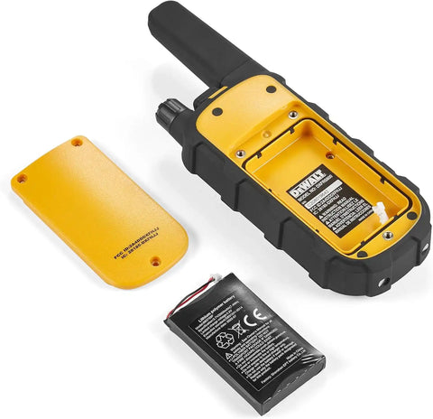 DEWALT DXFRS800 FRS Walkie Talkies, Long Range 2 Way Radio, 2W, IP67 Waterproof, Rechargeable, 2 Pack, DXFRS800