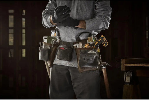DEWALT Leather Tool Belt, Durable, 11 Pocket Professional Belt (DWST550112) (Pack of 3)