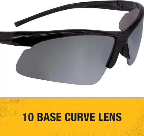 Dewalt DPG51-6C Radius Silver Mirror 10 Base Curve Lens Protective Safety Glasses