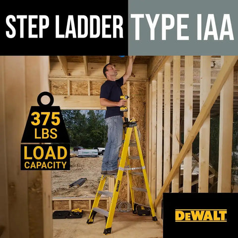 DeWalt Type IAA 375lb Rated FG Stepladder 12 DXL3410-12
