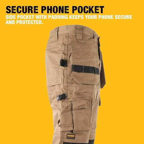 DEWALT Protradesman Men's Loose Fit, Holster Pocket, Cottonpoly Stretch Work Pants