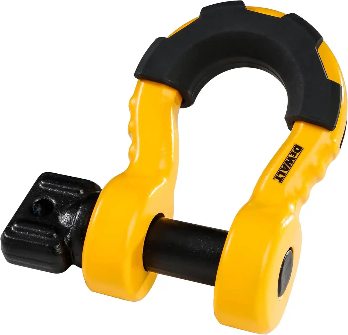 DEWALT DXBC8000 Black/Yellow 3/4" Bow Shackle with 7/8" Pin (10,400 lb Work Strength) - Towing, Winching, Vehicle Recovery