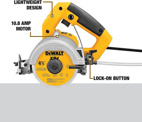 DEWALT Wet Tile Saw, Masonry, 4-3/8-Inch (DWC860W)