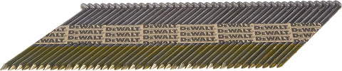 DEWALT Framing Nails, Paper Tape, 30-Degree, Smooth Shank, Bright Finish, Off-Set Round Head, 3-Inch x .120-Inch, 2500-Pack (DPT-10D120FH)