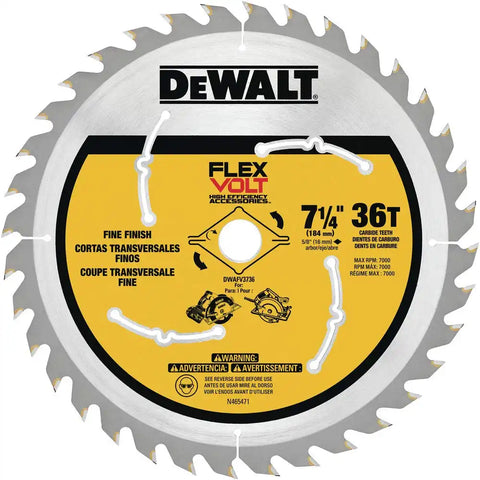 DEWALT Circular Saw Blade, 7 1/4 Inch, 36 Tooth, Wood Cutting (DWAFV3736)