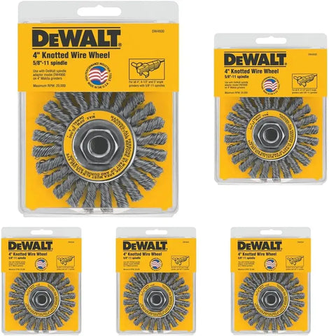 DEWALT Wire Wheel, Cable Twist, 4-Inch (DW4930) (Pack of 5)