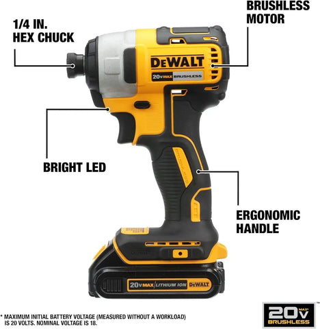 DEWALT 20V MAX 5-Tool Power Tools Combo Kit, Includes 1/2 Cordless Drill,1/4 Impact Driver, Reciprocating Saw, Circular Saw, Oscillating Tool, 5Ah Battery and Charger (DCK540D1)
