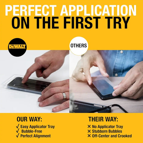 DEWALT Glass Screen Protector for iPhone 12 Mini — Apple Compatible Tempered Glass Screen Protector — Screen Protection for iPhone 12 Mini