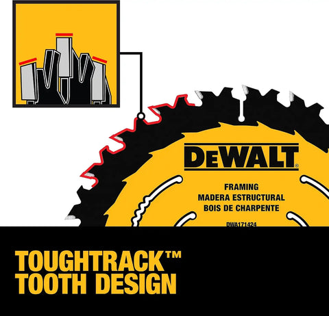 DEWALT Circular Saw Blade, 7 1/4 Inch, 24 Tooth, Wood Cutting (DWA171424B10), 10 Count (Pack of 1)
