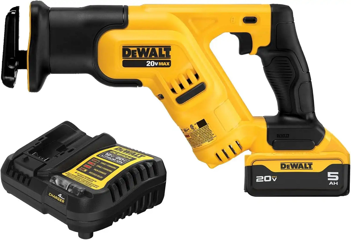 DEWALT 20V MAX* Cordless Reciprocating Saw Kit, 5 Amp-Hour Battery (DCS387P1)