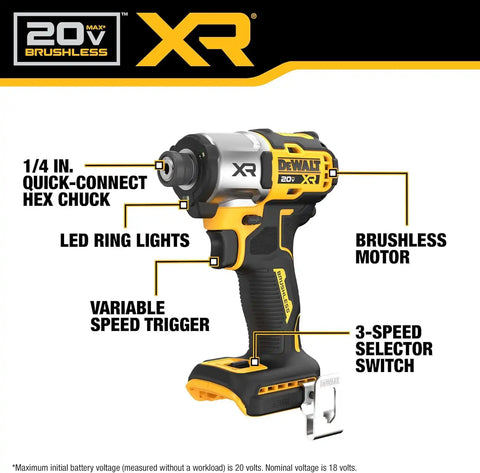 DEWALT 20V MAX XR Impact Driver and Hammer Drill Cordless Power Tool Combo Kit, Includes 2 x 4ah POWERPACK Batteries and a Charger (DCK250QQ2)
