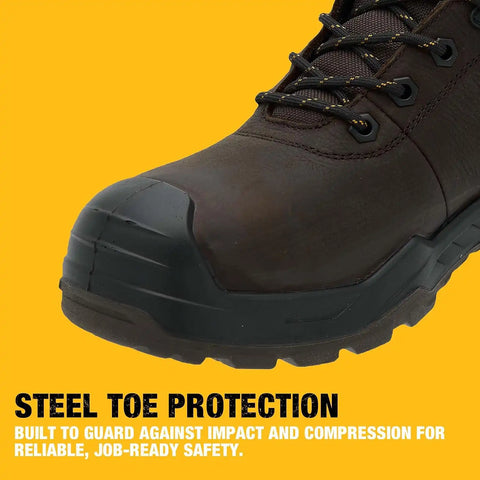DEWALT Hayes Men's Waterproof, Leather, Steel Toe, Safety Work Boot