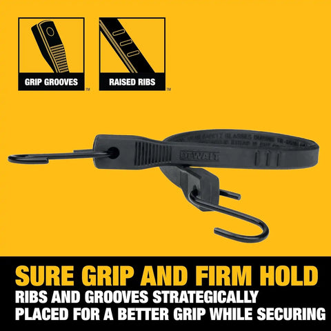 DEWALT DXBC3001021 Black 21" Rubber Tarp Straps, 10 Pack