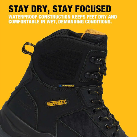 DEWALT Bryant Waterproof, Side Zip, Steel Toe, Men's Safety Work Boot