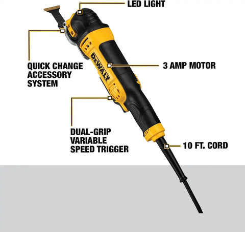 DEWALT DWE315SK Oscillating Multi-Tool Kit, Yellow