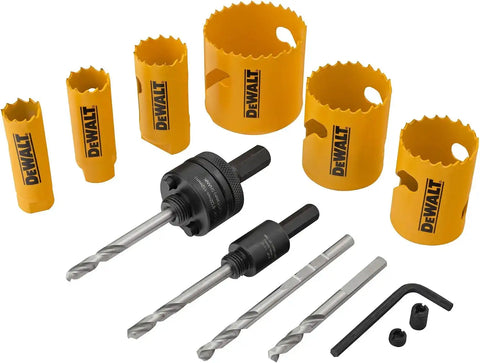 DEWALT Bi-Metal Hole Saw Kit for Wood, Metal and Plastic (D180001)