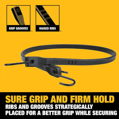 DEWALT DXBC3001041 Black 41" Rubber Tarp Straps, 10 Pack