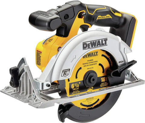 DEWALT 20V MAX Battery Starter Kit with 2 Batteries, 5.0Ah (DCB205-2CK) 20V MAX* Circular Saw, 6-1/2-Inch, Cordless, Tool Only (DCS565B)