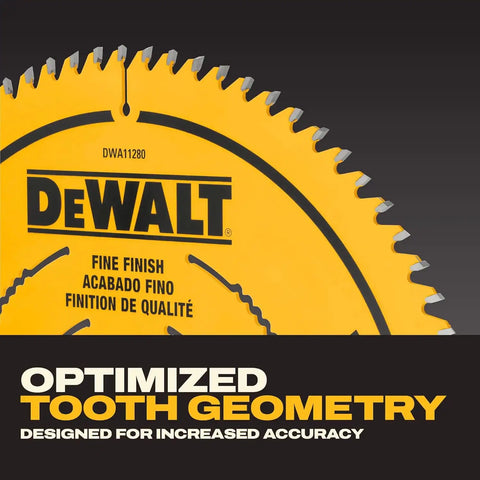 DEWALT 12 Inch 80T Carbide Circular Saw Blade, Fine Finish Saw Blade (DWA11280)