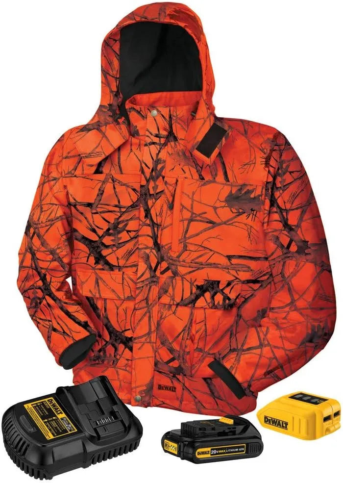 DEWALT DCHJ063C1-L 20V/12V MAX Blaze Camo Heated Jacket Kit, Large