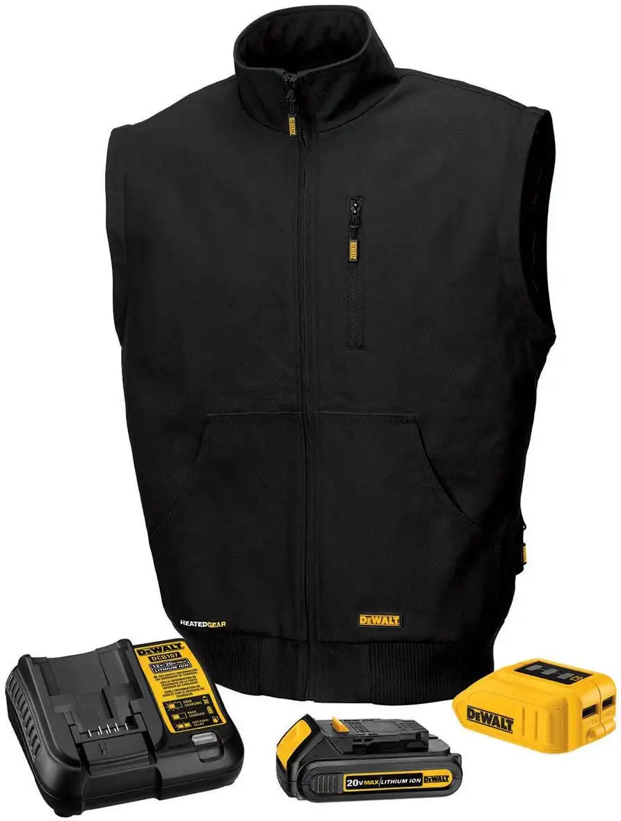 DEWALT DCHJ065C1-L 20V/12V MAX Heated Vest Kit, Black, Large