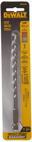 DEWALT DWA5102 Impact Ready Masonry Bit, 1/4" x 4" x 6"