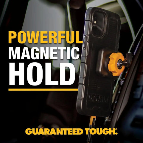 DEWALT Heavy Duty Strong Magnetic for iPhone 15 Pro Case Fits MagSafe, Drop Resistant Impact Protective Back Cover, Shockproof Slim Fit for iPhone 15 Pro Phone Case, Matte Black