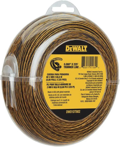 DEWALT FLEXVOLT 60V MAX* String Trimmer, Two Speed, 15-Inch, 3-Ah Battery & Extra Trimmer Line, 225-foot by 0.080-Inch (DCST970X1 & DWO1DT802) Yellow