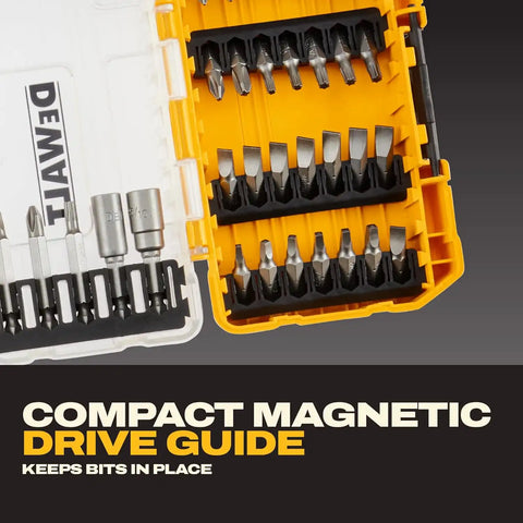 DEWALT Screwdriver Bit Set, 100 Pc Impact Driver Bit Set with Drill Bits, Magnetic Holder and Nut Drivers, FlexTorq Impact Ready, ToughCase Included (DWA2FTS100)